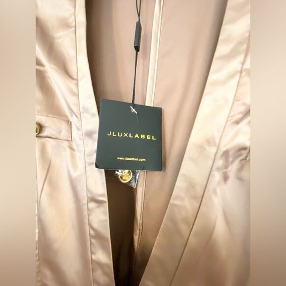 NWT Champagne color JLUXLABLE Jumpsuit. Satin Feel. OS, lined, Stretch - Picture 6 of 6